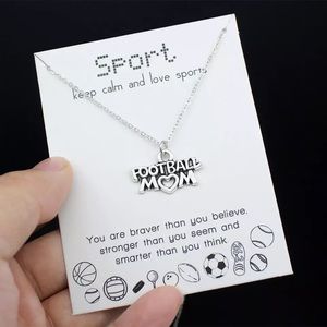 Make An Offer! FOOTBALL MOM silver necklace